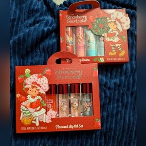 New Strawberry Shortcake Flavored Lip Oil And Lip balm Bundle